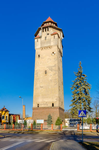 Water tower (build 1916). Miedzyrzecz, Poland. Miedzyrzecz (ger. Meseritz), Lubusz province, Poland. Water tower (build 1916). public service stock pictures, royalty-free photos & images