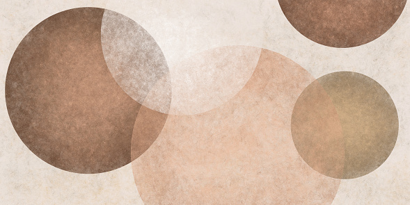 Watercolor grunge background in natural colors with geometric shapes.