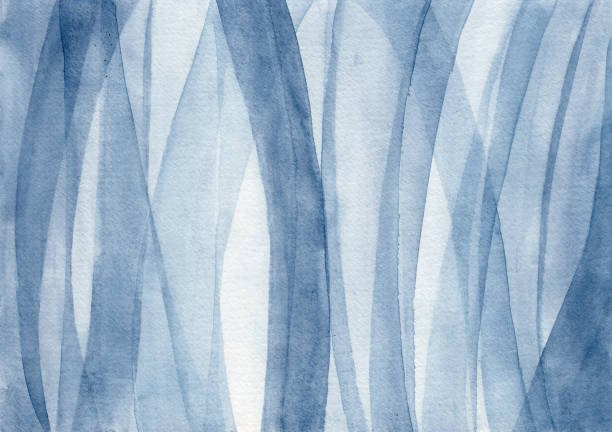 aquarelle marine blue stripes fond abstrait - fond bleu marine photos et images de collection