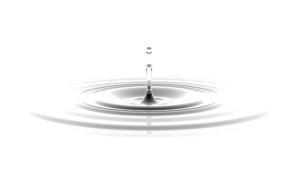 waterdrop 白背景 - 水面 ストックフォトと画像