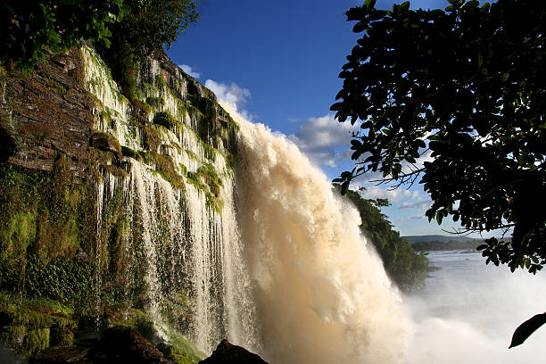 Waterfall, Canaima National Park, Venezuela stock photo