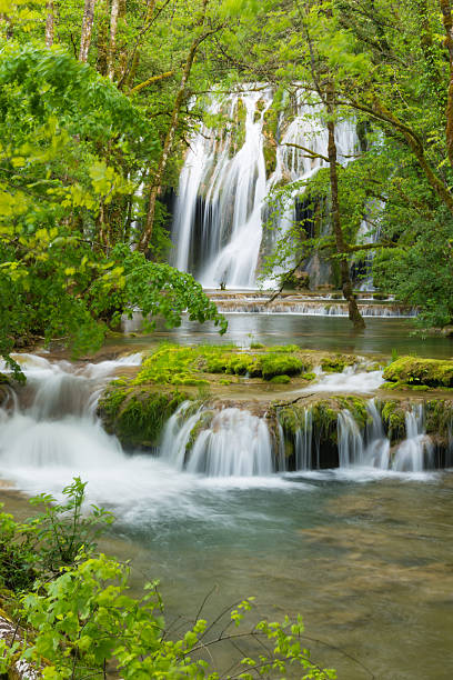Waterfall in France stock photo