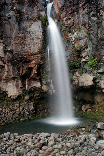 Waterfall into Pool below stock photo