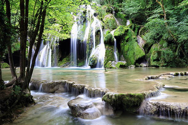 Waterfalls of Arbois stock photo