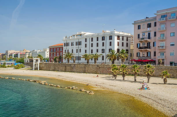 Waterfront in Civitavecchia stock photo