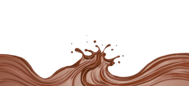 wave of Chocolate or Cocoa splash. stock photo