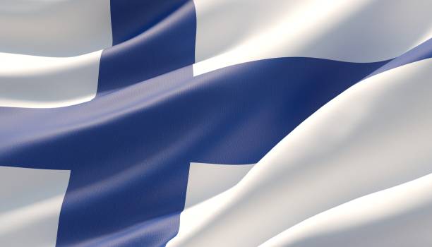 Bandera Finlandesa - Banco de fotos e imágenes de stock - iStock