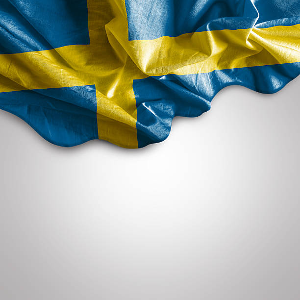 waving flag of sweden, europe - val sverige bildbanksfoton och bilder