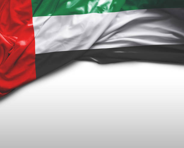 阿拉伯聯合大公國那飄揚的旗幟 - uae flag 個照片及圖片檔