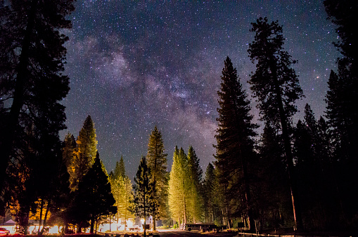 Milkyway rising over The Wawona Gas Station in Yosemite National Park
