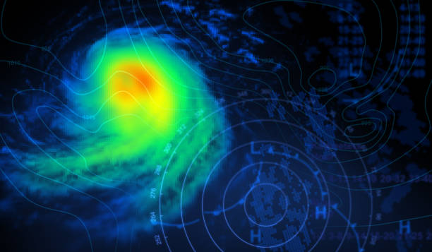 天気図と嵐 - 予測 ストックフォトと画像
