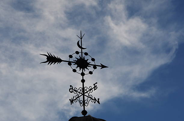 Weather Vane -Bedford NH Library stock photo