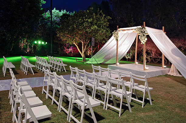 Wedding canopy (chuppa / chuppah /huppah). Jewish traditions wedding ceremony. Wedding canopy (chuppa or chuppah or huppah). Outdoor wedding. chupah stock pictures, royalty-free photos & images