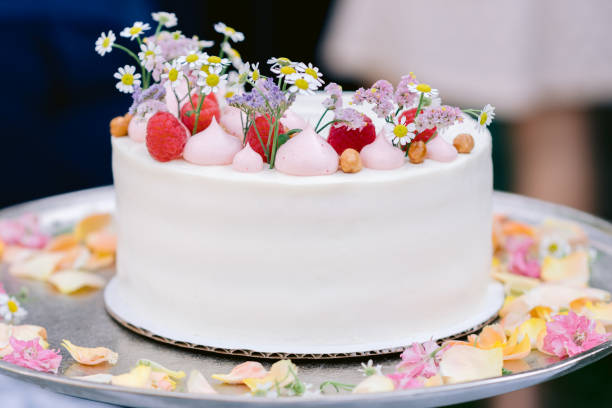 Wedding or birthday Cake stock photo