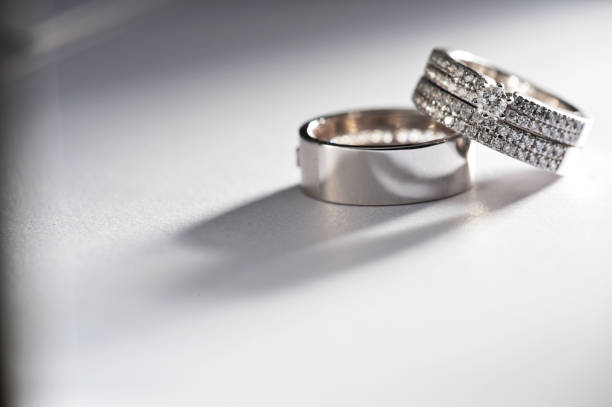 wedding rings stock photo