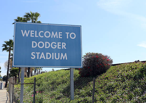Welcome to Dodger Stadium stock photo