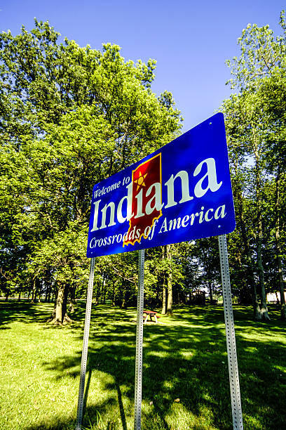 Welcome To Indiana Road Sign Stock Photos, Pictures & Royalty-Free ...