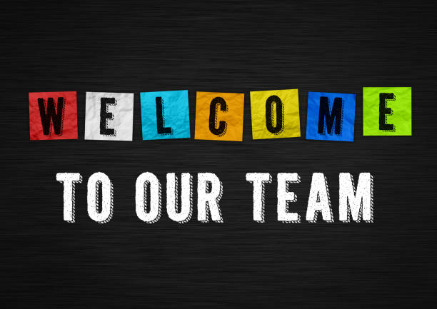 Welcome to our team - welcome message stock photo