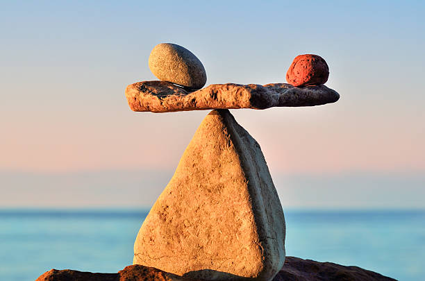 Well-balanced of stones stock photo