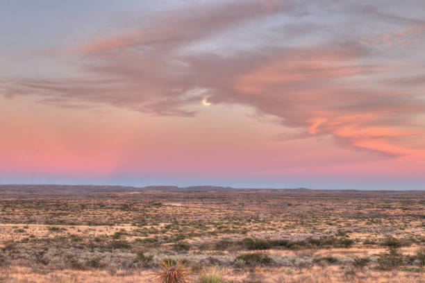 West Texas Sunset Sunset in the Desert of West Texas USA wild west stock pictures, royalty-free photos & images