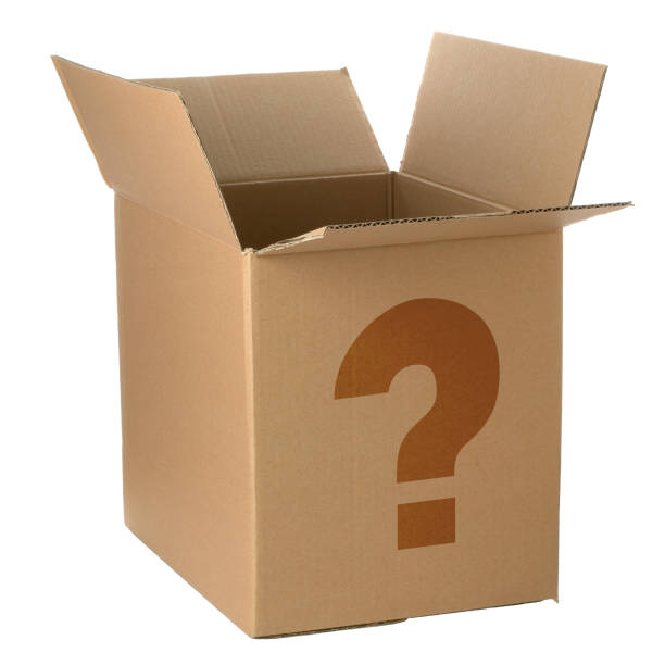 Whats in the box stock photo