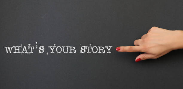 Write your story written on blackboard