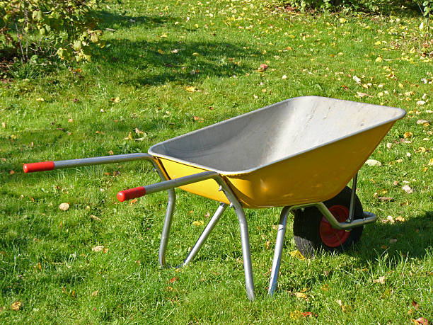 wheelbarrow stock photo