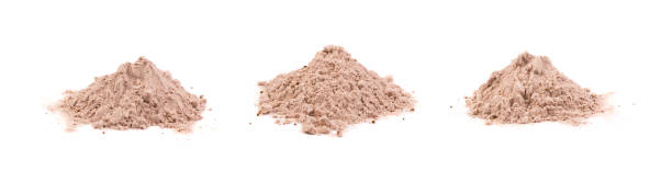 vassle kakao proteinpulver för brun fitness skaka isolerade - pea protein powder isolated bildbanksfoton och bilder