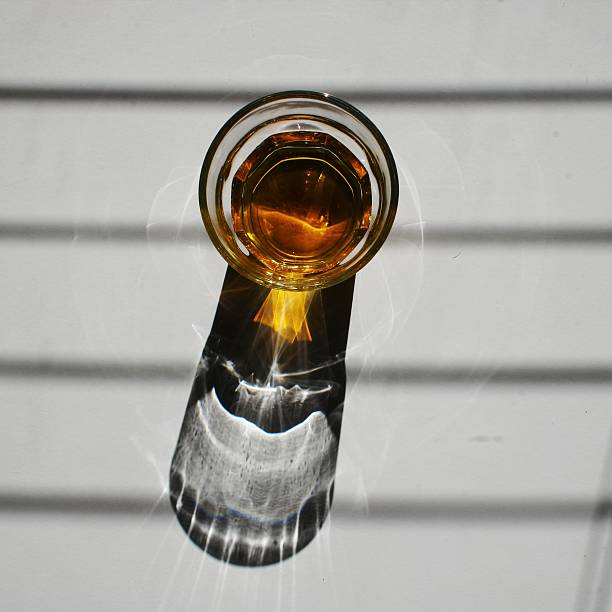 Whiskey glass stock photo