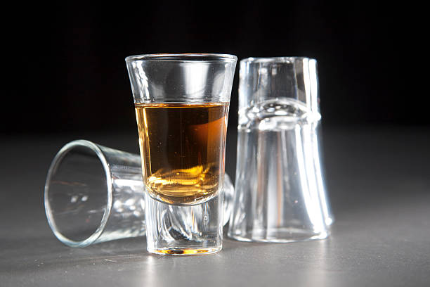 Whiskey Shot Glasses stock photo