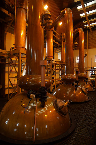 Whisky distillery stock photo