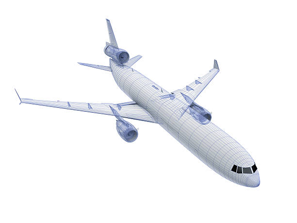 white Airliner stock photo