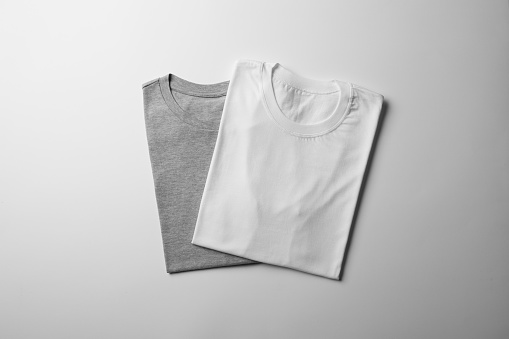 Download White And Gray Folded Tshirt Mockup Stock Photo - Download ...