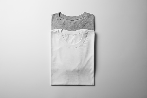 Download White And Gray Folded Tshirt Mockup Stock Photo - Download ...