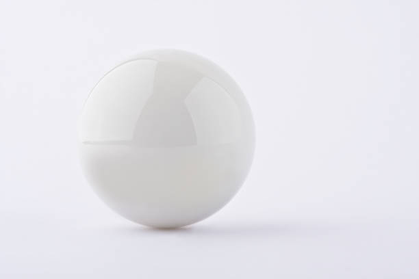 White ball on white background White ball on the white background... cue ball stock pictures, royalty-free photos & images