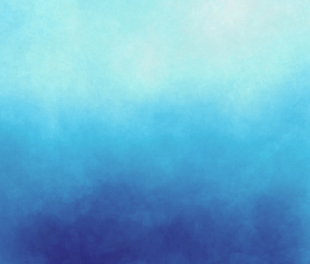White blue background gradient watercolor cloudy texture with inky bottom and light sky blue bright top
