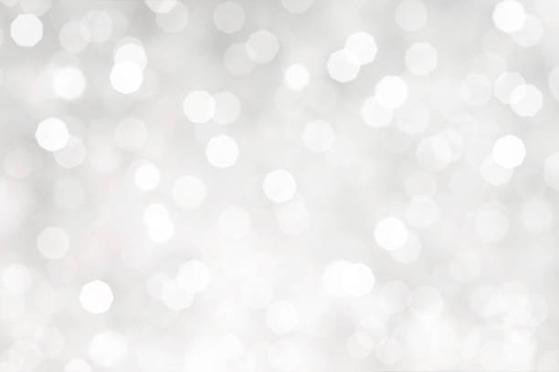 White Bokeh Lights Abstract Background stock photo