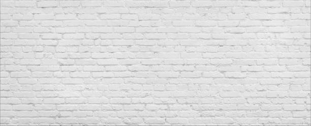 White brick Wall panorama. White brick wall high resolution panorama. Home and office modern design backdrop whitewashed stock pictures, royalty-free photos & images