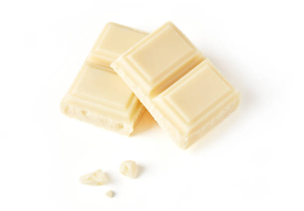 White chocolate bars close-up stock photo