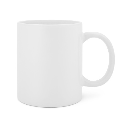 Classic White Coffee Mug isolated on white (excluding the shadow)