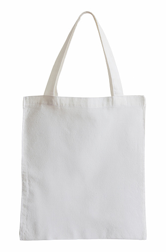White Cotton Bag Isolated On White Stock Photo - Download Image Now ...