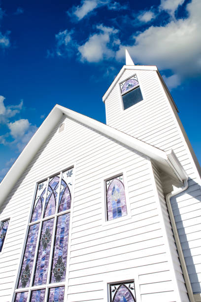 White Country Church  easter sunday stock pictures, royalty-free photos & images