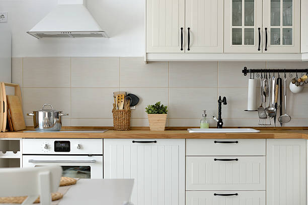 white european style kitchen - sweden home bildbanksfoton och bilder