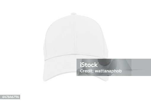 istock White fashion cap isolated 647646796