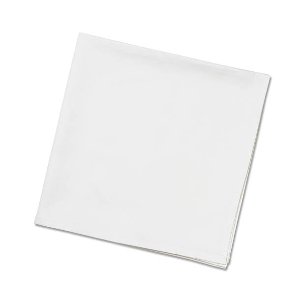 White Napkins White Napkins with Clipping Paths. handkerchief stock pictures, royalty-free photos & images