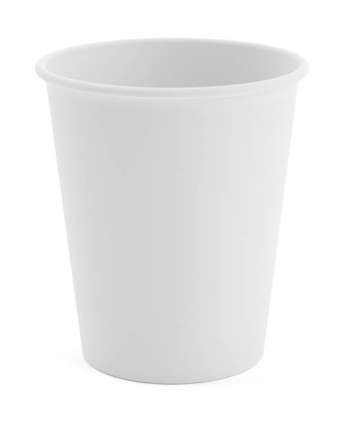 White Paper Cup close up stock photo