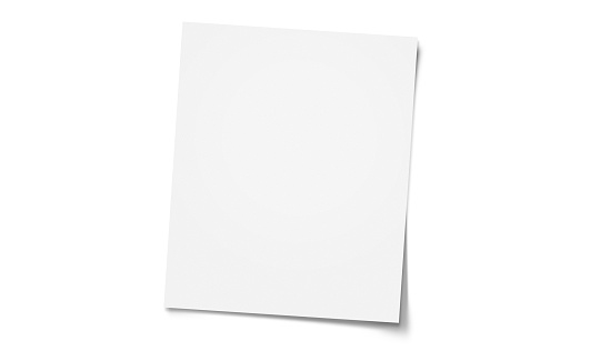Paper sheet isolated on white background