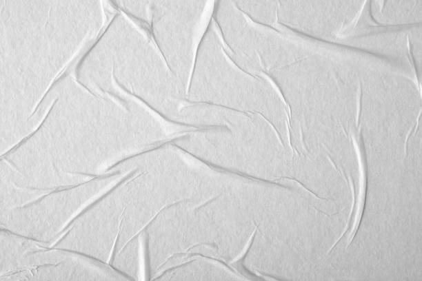 White paper with folds. Paper texture. stock photo