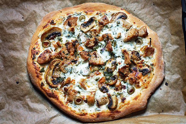 White Pizza stock photo