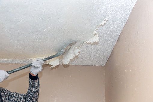 White Plaster Wall Pattern For Texture Popcorn Ceiling